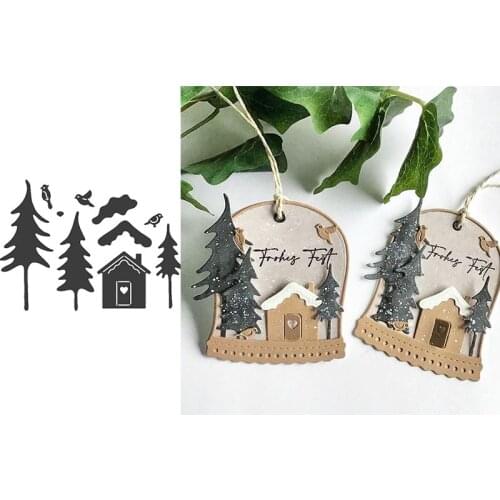 Forest cabin set metal cutting dies cut die mold for diy scrapbooking cards making paper crafts knife mould new 2020 diecuts