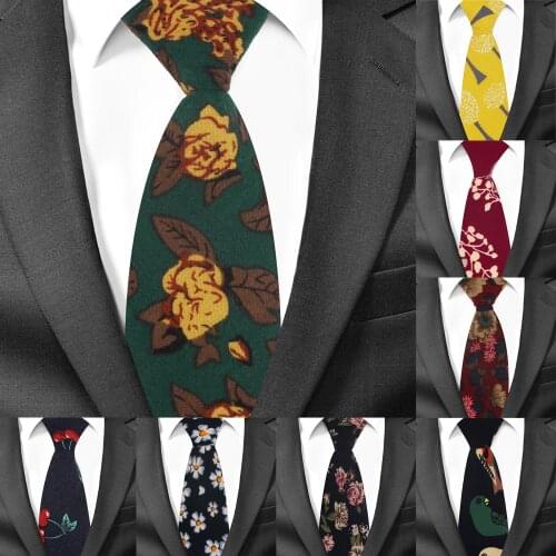 Boys Necktie Cotton Floral Neck Tie for Children Suits 6cm Print Ties Slim Girls Tie Gravatas