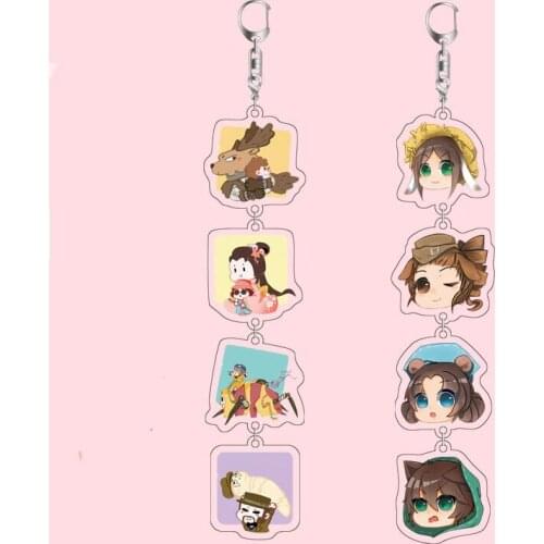 Identiteit V Long Acrylic Hot Sale Anime Keychain For Bag Car Male Female Women Men Key Ring Love Girl Gift Drop Shipping
