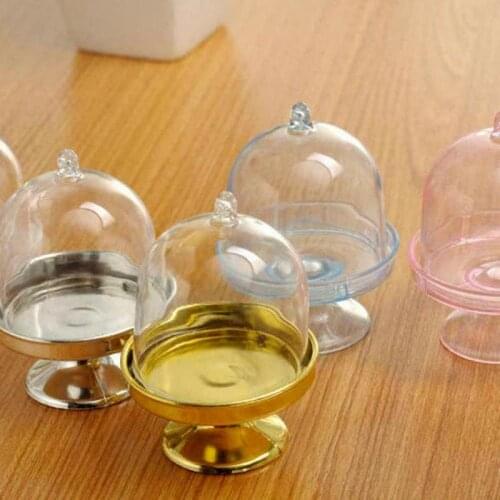 Creative Transparent Plastic Candy Box Mini Round DIY Storage Candy Box Cake Snack Box Birthday Gift Decoration Box For Children