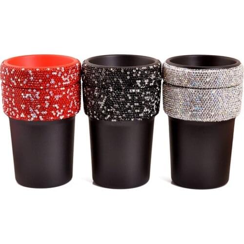 Creative Car Decoration Diamond Tissue Box Multifunctional Plastic Car Trash Debris Card Loose Change Coin Crystal Storage Boxes