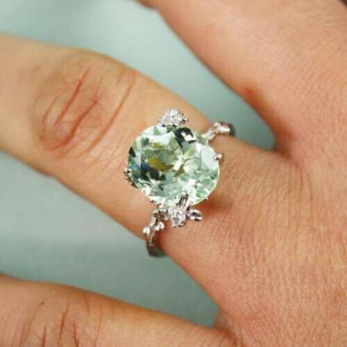 LNRRABC Literary stone Ring Branch Design Crystal Shiny Fresh Elegant Girl Jewelry Accessories