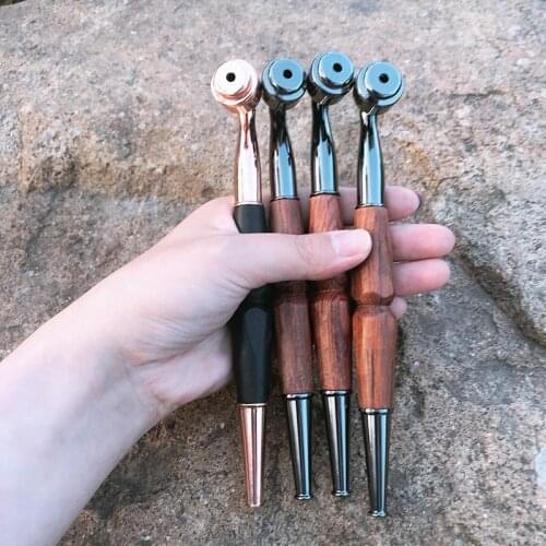 180MM Metal Smoking Pipe Metal Bowl Smoking Wood Hand Spoon Pipe Filter Tobacco Fit Dry Herb Pipes smoking