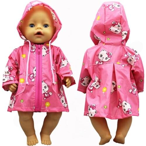 Raincoat For born baby 43cm Doll Clothes Doll Accessories For 17inch Baby Doll