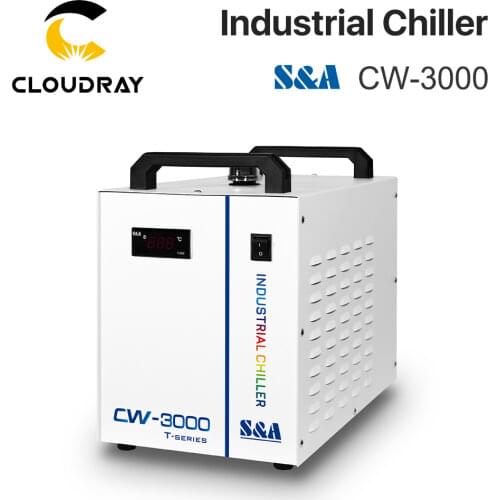 Cloudray S&A CW3000 Industrial Water Chiller for CO2 Laser Engraving Cutting Machine Cooling 60W 80W Laser Tube DG110V AG220V