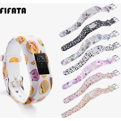 FIFATA For Garmin Vivofit JR/JR2 Children Smart Band Cute Silicone Strap Replacement Soft Wrist Bracelet Band For Vivofit JR