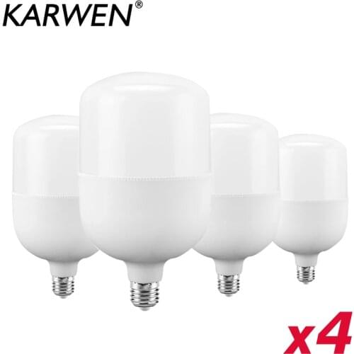 4pcs/lot LED Lamp E27 Bulb No Flicker 5W 10W 15W 20W 30W Lampada LED Lights 220V For Home Lamp Living Room Corridor