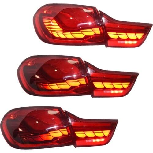 High performance LED Tail light for BMW F30 M3 M4 320 325i 2013-2019 Dragon scale Style f30 Led RED Rear