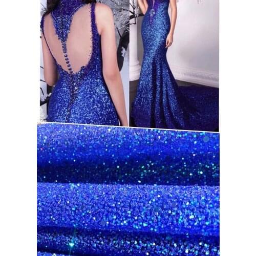 SYJ-81138 modern design french net lace fabric glued glitter african Tulle lace fabric