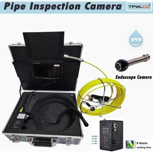 7" Monitor 20-50M DVR/720P Pipe Inspection Video Camera,17mm Drain Sewer Pipeline Industrial Endoscope System