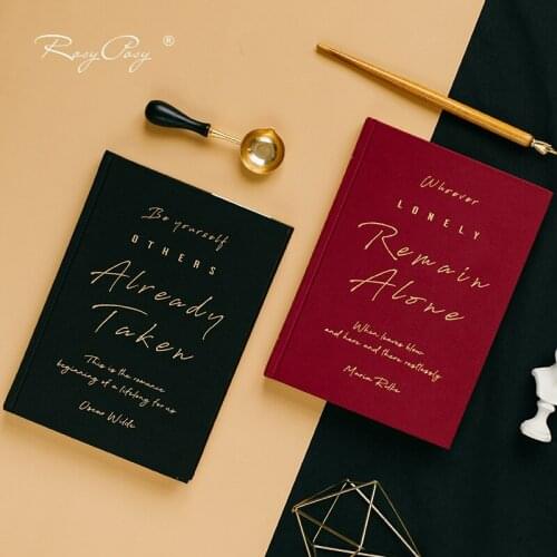Vintage Luxury Brand Hardcover Notebook Foil Letters Cloth Cover High Quality Travelers Notepad Creative Diary Journal Supplies