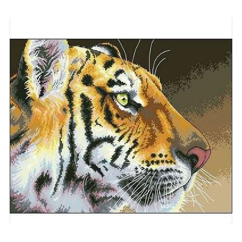 Embroidery Package Hot Sell Best Quality Cross Stitch Kits Animal Tiger Free Shipping