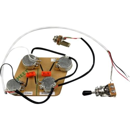 Loaded Pre-wired Guitar Pickups Wiring Harness Prewired 4pcs CTS Pot For Gibson