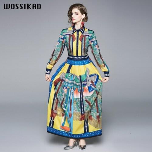 2019 Formal Dress Women Elegant Bohemian Dress Runway Renaissance Women Party Long Sleeve Maxi Dress Autumn Vestiges Vobe