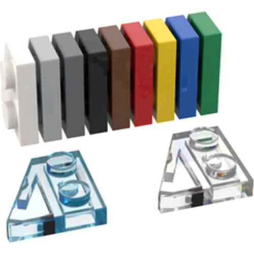 10 PCS Bricks Parts DIY 24299 2x2 Wedge Plate (Left) Technical Parts Compatible Logo Educational Tech Parts Toys