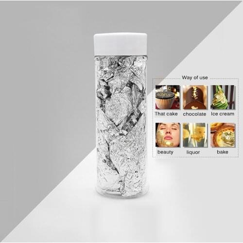 100 bottles Edible Grade Genuine Gold Leaf Flakes 2g Gold Decorative Dishes Chef Art Cake Decorating Tool
