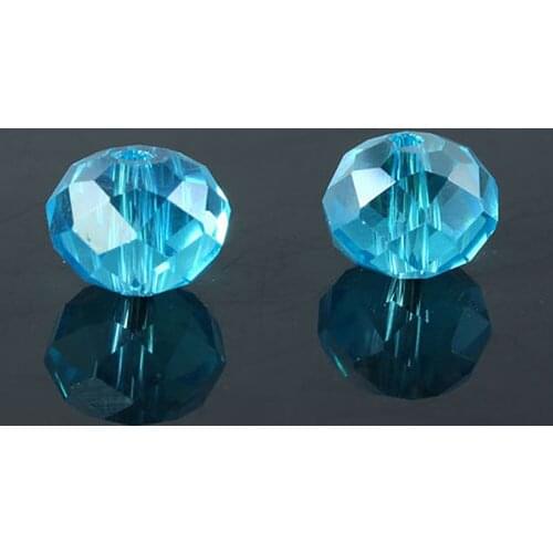 100PCS 8MM Austria Crystal Bead Rondelle Loose Faceted Glass Beads Spacers Beads for Bracelet Jewelry Making