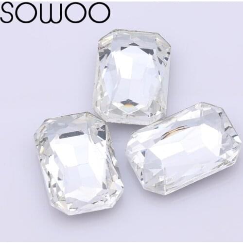 20pcs/lot 18*27mm rectangle Octagon Fancy stone Pointed back glass crystal color stone For Choice Jewelry Making,DIY dress