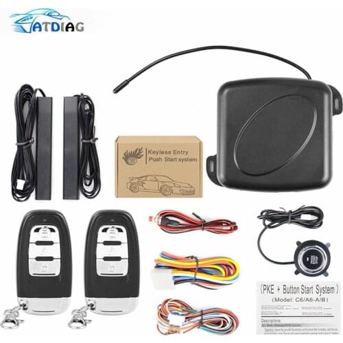 2021 Car Alarm Remote Control Car Keyless Entry Engine Start Alarm System Push Button Remote Starter Stop Auto