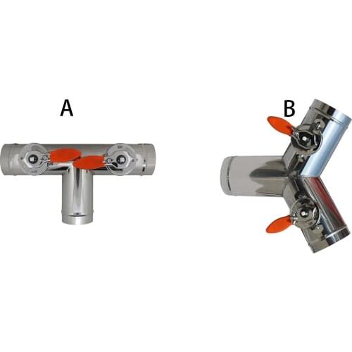 3 way stainless steel air regulation damper for ventilation tube Air Duct Valve OD51mm-150mm Ttype