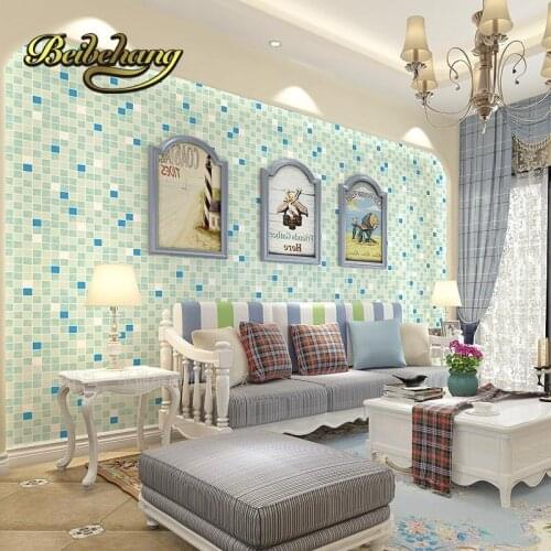 Beibehang 3d stereoscopic Simple modern mosaics hotel bedroom living room TV background KTV clothing store wallpaper perspective