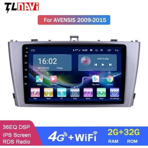 4G LTE 2G RAM 9 Inch Android 10 2din Car Radio GPS Multimedia Player For Toyota Avensis 2009-2013 DVD Navigation