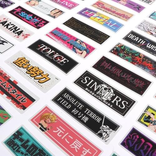 50Pcs Racing JDM Sticker Suitcase Skateboard Laptop Fridge Car Styling Sticker New Arrival
