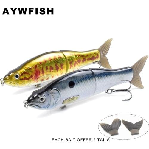 AYWFISH Jointed Swimbait 165mm 2PCS A Lot Multiable Hard Lures Lifelike Swimming Aaction Wobblers Fishing Tackle For Pike