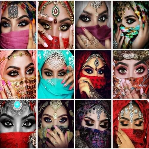 AZQSD Diy Drawing By Number Girl Handicraft Acrylic Paint Painting By Numbers Portrait Hand Paind Kit Canvas Home Decor