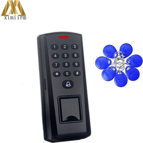 Biometric Door Access Control M05 Fingerprint Access Control System With 125Khz RFID Card Reader And 10pcs RFID Keychains