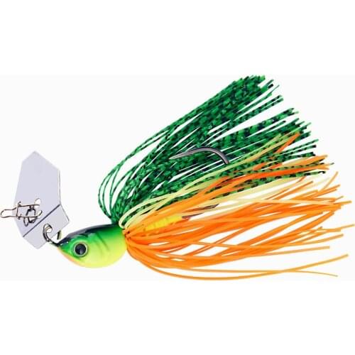 Sunmile Bass Jigs Mustad Hook Chatter Bait Pescar Lure Chatterbait Trailers with Silicone Skirt