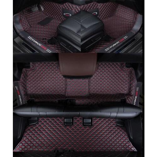 For trumpchi gs8 2017 2018 2019 2020 leather car floor mats rug carpet accessories interior auto foot matten 7 seats
