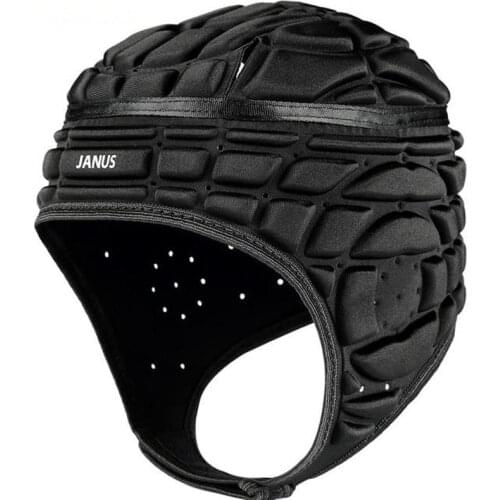 Janus Kids Football Soccer Goalkeeper Helmet Rugby Scrum Cap Headguard Black Red Mens Goalie Roller Hat Head Protector