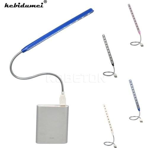Kebidumei Flexible USB LED Light Computer Mini reading Lamp 10 LEDs for Computer Notebook Laptop Desktop PC Keyboard new arrvial