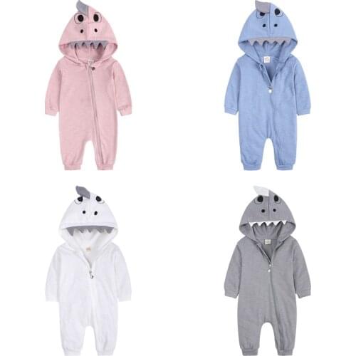 Shark For Newborn Baby Boys Girls Romper Hooded Pajamas Soft Infant Outfits Clothes Onesie Baby Girls Clothes 3 to 24 Months