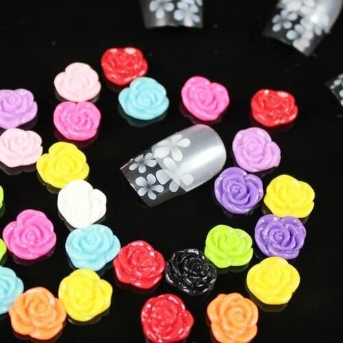 Pretty flowers 200pcs 10mm many colors to choose resin flowers Flatback applique for nail art diy free shipping