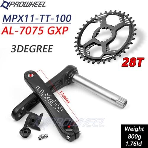 PROWHEEL Snow Bike Fat Bicycle Crankset 170mm 28/30/32/34/36/38T 7075AL GXP Chainring Crank Kit with Bottom Bracket BB for SRAM