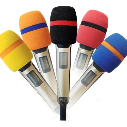 Mix Color 5 Pack Mic Cover Foam Microphone Sponge Microphone Foam Cover Mic Sponge Cover