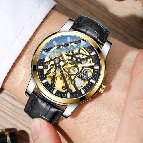 2021 New CHENXI Mens Wrist Watch Skeleton Automatic Mechanical Watch Waterproof Business Mens Watches Luxury Brand Montre Homme