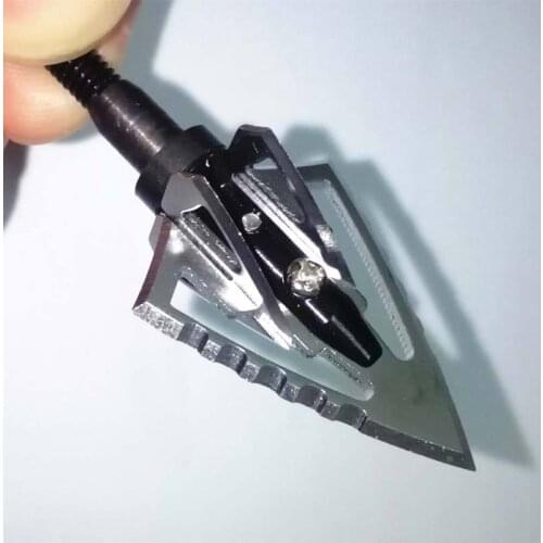 New arrival 6pcs/lot sawtooth Fighter Style 6-Blade arrowhead 100 Grain broadheads Archery hunting Arrow Heads long 2.36