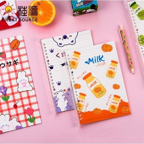 A5 B5 Crystal Binder Folder 20/26 Rings Floral PP Notebook Cover DIY Journal Cover Book Cover School Girl Gift (2 PCS)