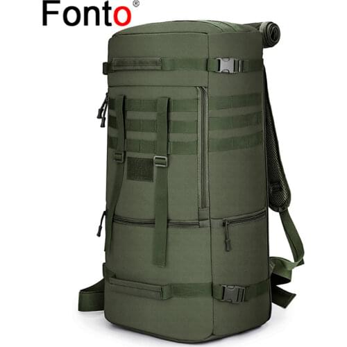 60L Hiking Backpack Camping Bag Tactical Traveling Climbing Molle Nylon Army Bags Outdoor Military Bag