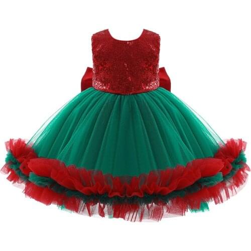 Christmas Dress Baby Girl Clothes Wedding Dress 2021 Bridesmaid Dresses Mesh Formal Dress For Girls Evening Dress For 1-5 Age