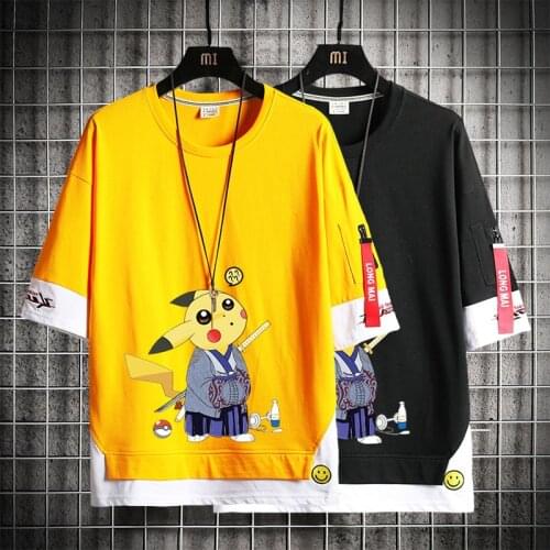 Pikachu Anime Shirt Kawaii Clothing Graphic T Shirts Breathable Quick-Drying Harajuku Shirt Anime Clothes Streetwear Best Seller