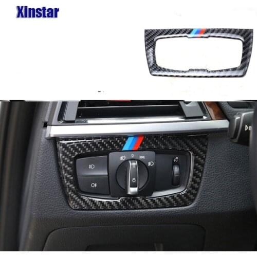 Carbon fiber M power perfermance Car high headlight decoration sticker for BMW 2013-2017 3 series F30 316 320 328 330 335