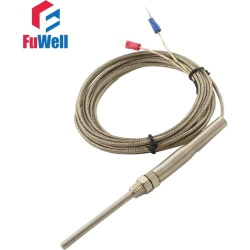 K Type Thermocouple 4x150mm/5x150mm Probe M8 Thread Diameter 1m/2m/3m/4m Wire Length