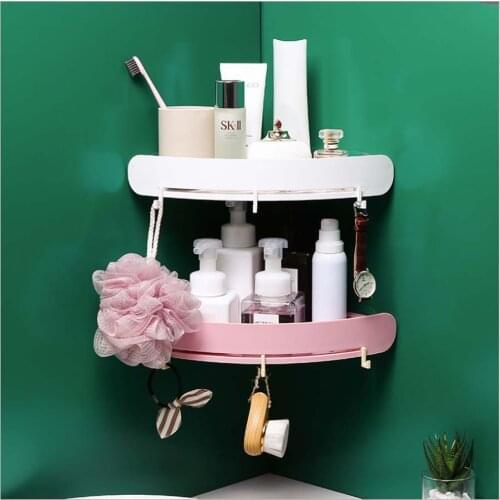 2019 Bathroom Triangular Shower Shelf Corner Bath Storage Holder Home Organizer Rack Corner Snap Shelves