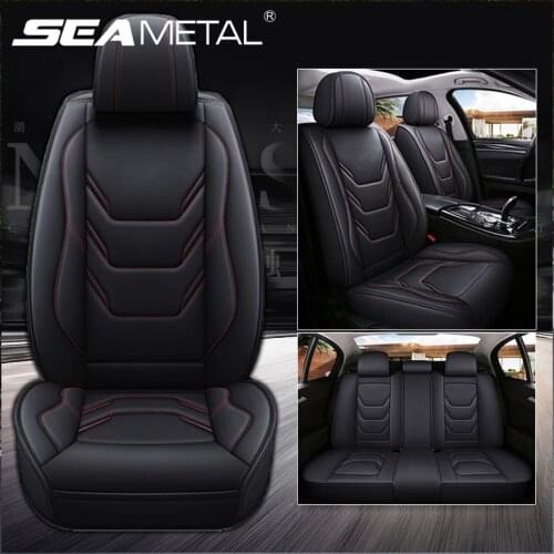 Universal Car Seat Cover Set PU Leather Vehicle Seat Cushion Waterproof Auto Protector for Ford Nissan Peugeot Toyota Car Goods