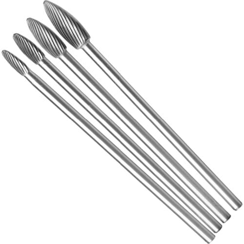 1PC Torch type 150mm length Rotary Burrs Abrasive Tools Grinding Head Tungsten Carbide 6mm Shank Longer Rotary File