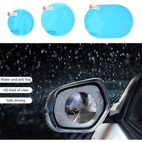 2pcs/set Car Rearview Mirror Waterproof Membrane Motorcycles Auto Anti-fog Anti-Glare Film Sticker PET Transparent Film Stickers
